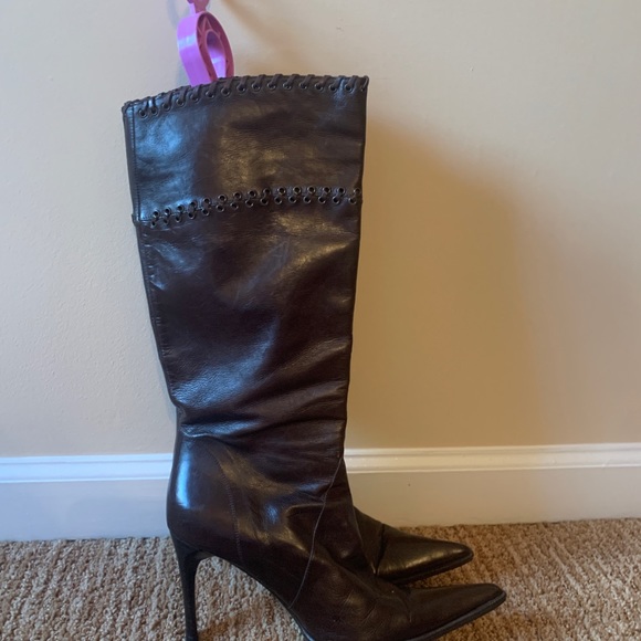 Di Nuccio brown leather knee high boots size 37 - Picture 3 of 10